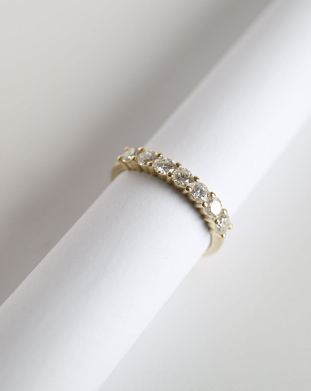 9ct gold and laboratory grown diamond eternity ring band