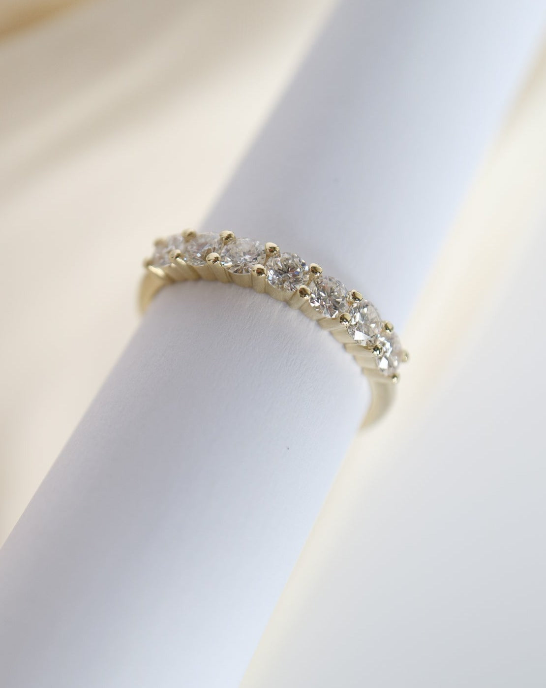 9ct gold and laboratory grown diamond eternity ring band