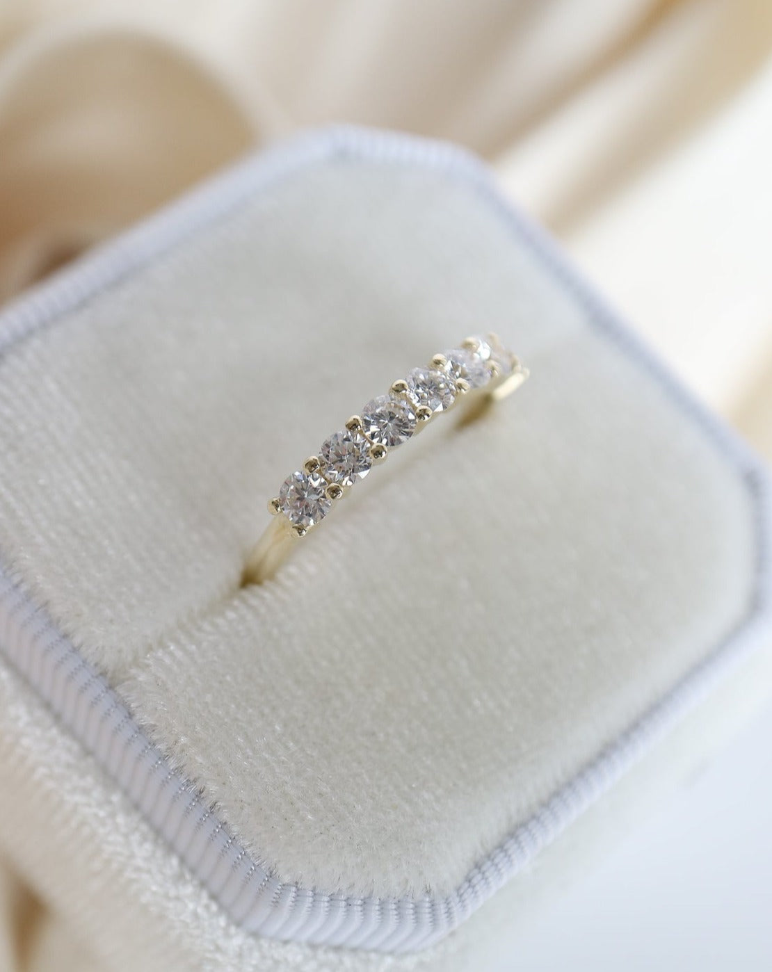 9ct gold and laboratory grown diamond eternity ring band