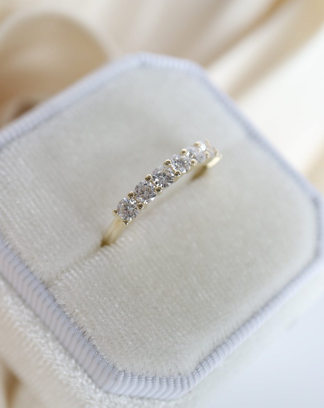 9ct gold and laboratory grown diamond eternity ring band