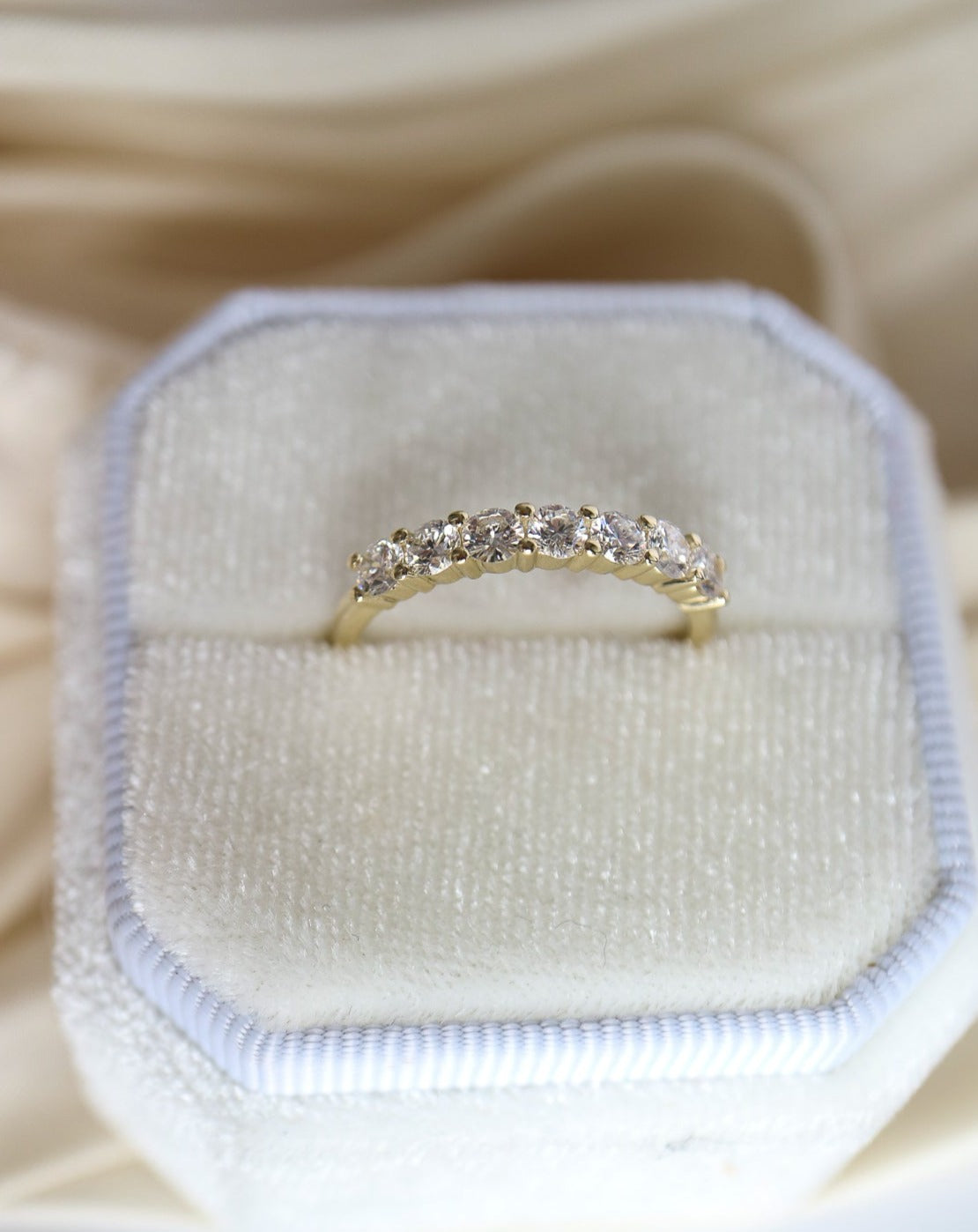 9ct gold and laboratory grown diamond eternity ring band
