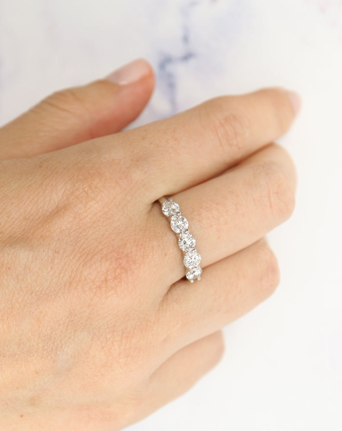 9ct white gold engagement ring wedding band with lab grown diamonds