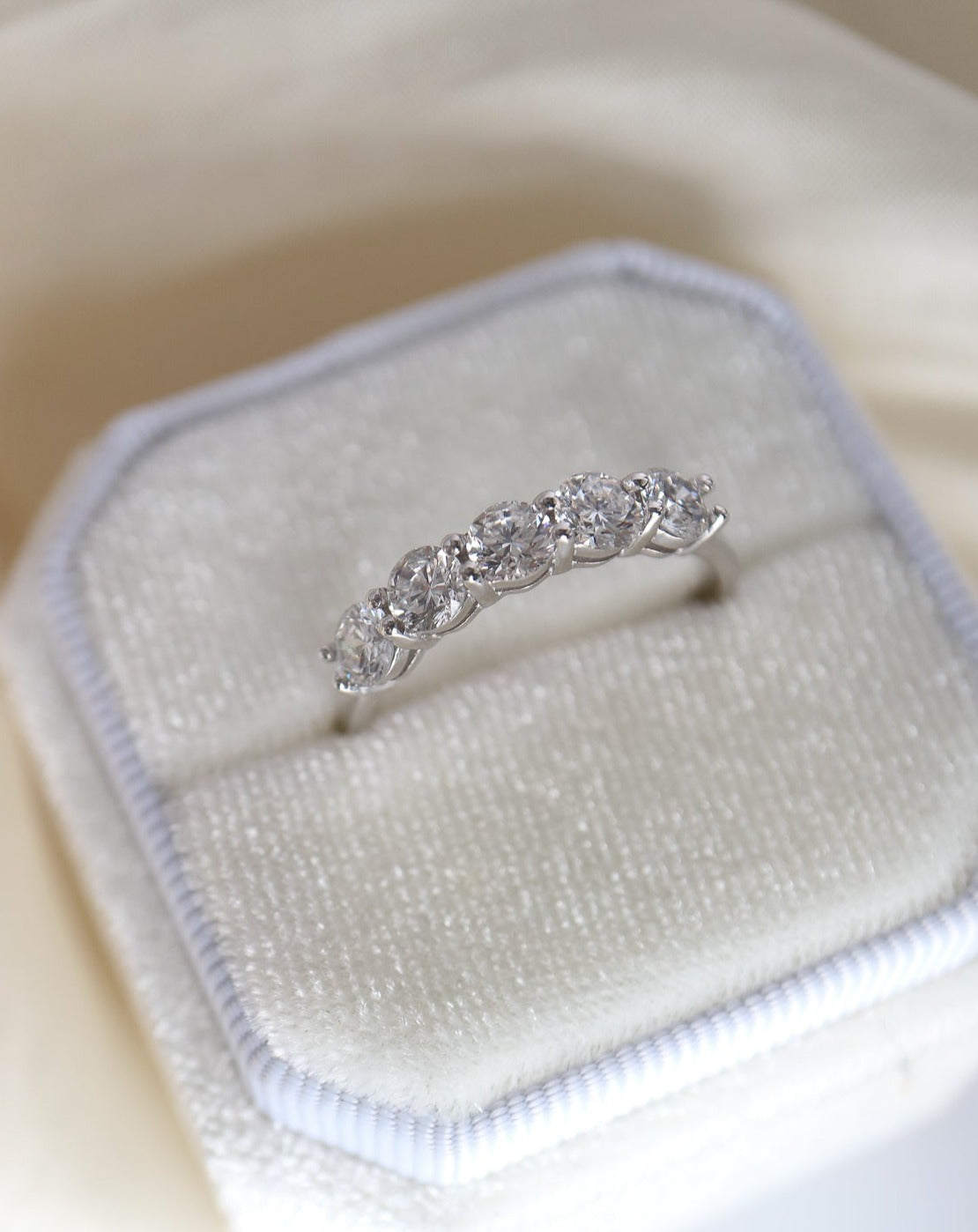 9ct white gold engagement ring wedding band with lab grown diamonds