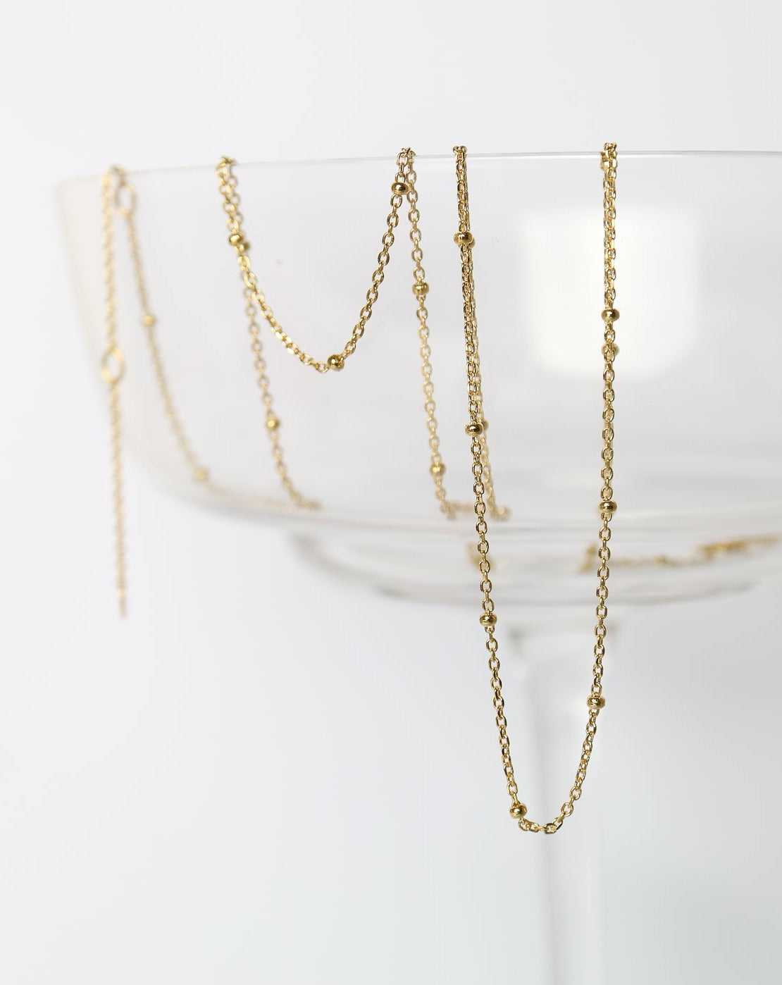 Long layering chain gold plated silver