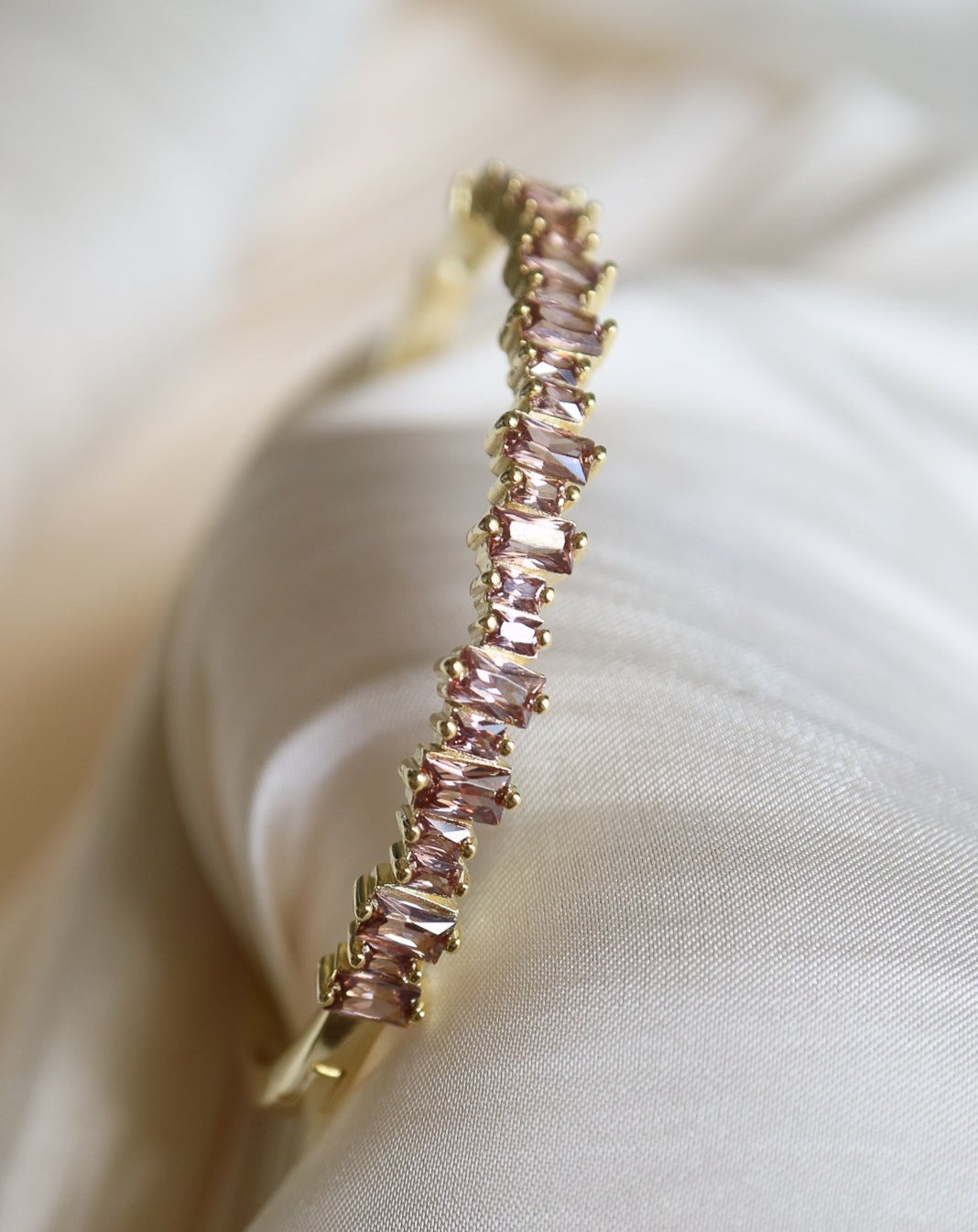Gold bangle set with smokey quartz, the Sugar Bangle from Collective & Co. jewellery is the statement bangle of the season