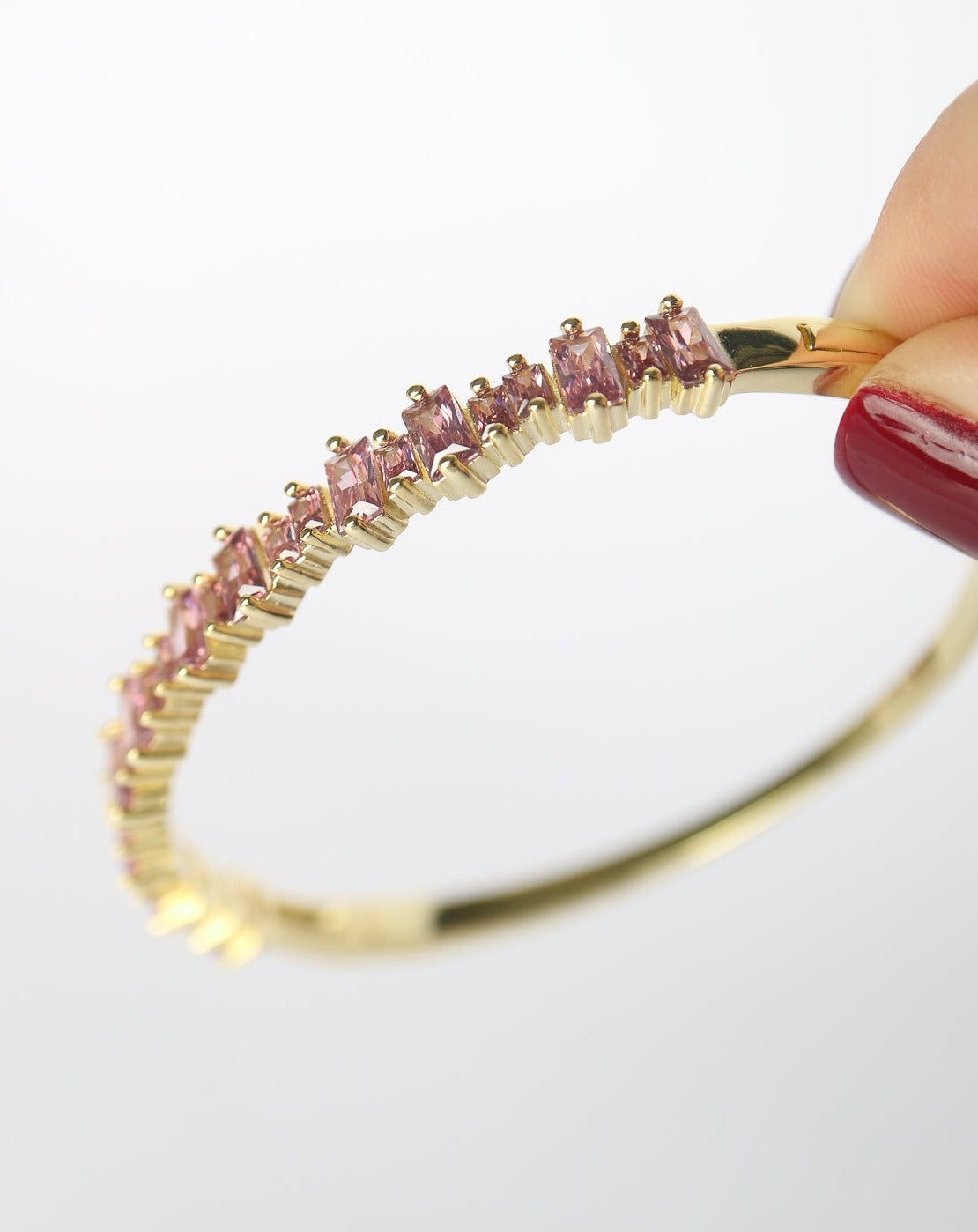 Rose quartz gold cuff bangle from Collective & Co Jewellery Store South Africa