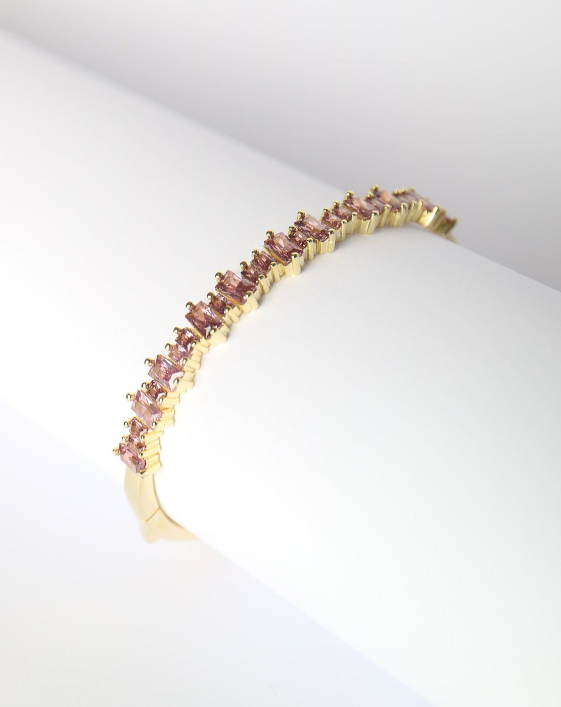 Rose quartz gold cuff bangle from Collective & Co Jewellery Store South Africa