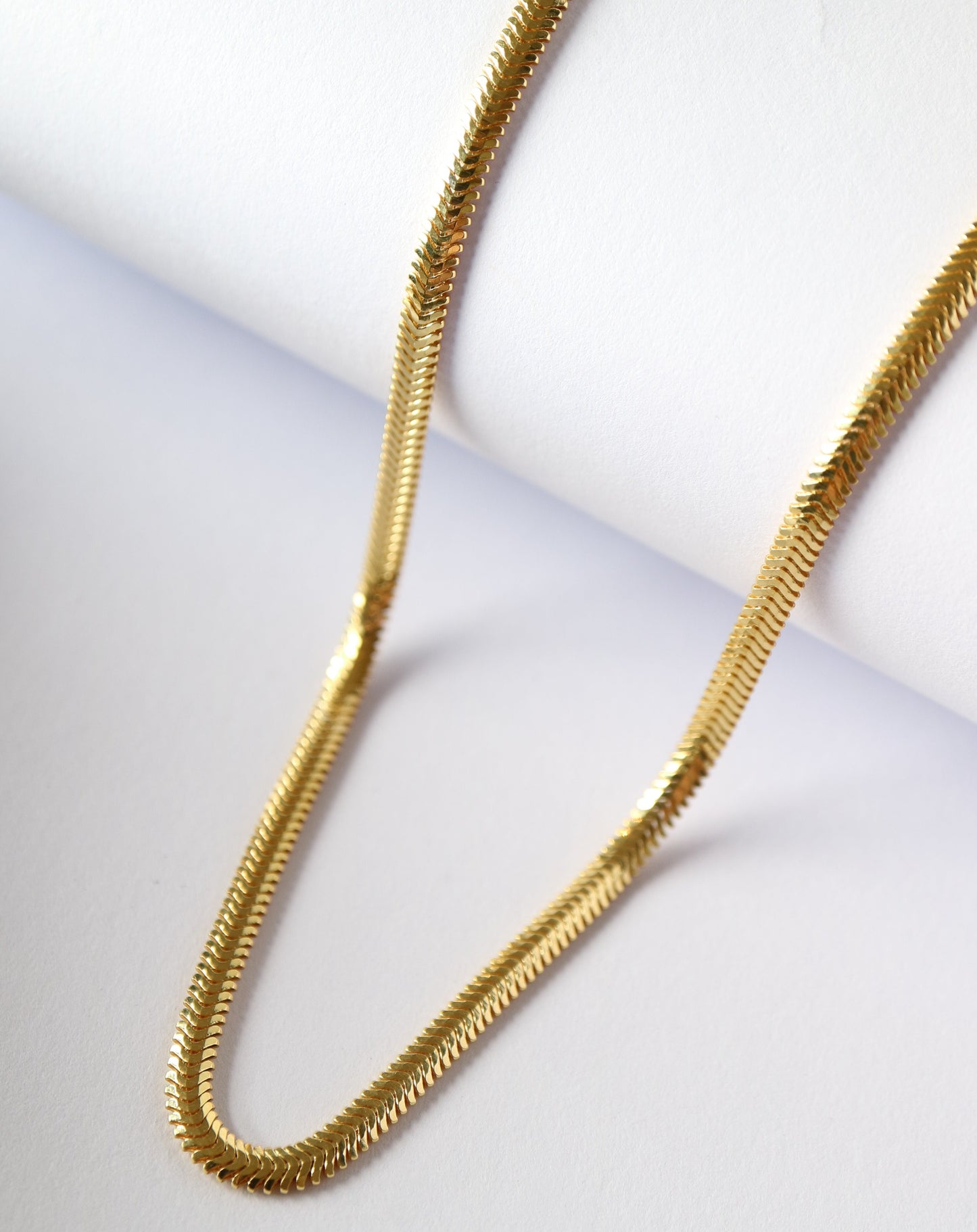 Sphinx Snake Chain in gold plated silver