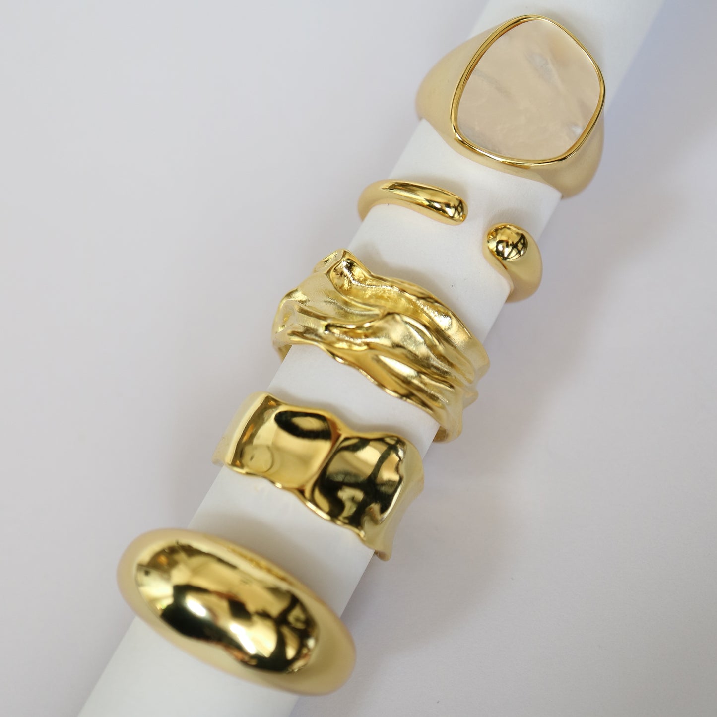 gold stacking rings