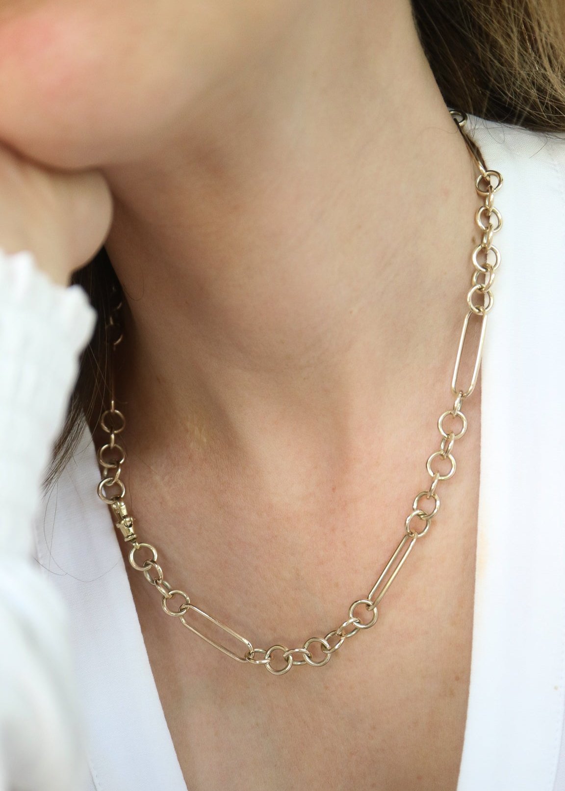 9ct gold chunky chain mixed links Collective & Co
