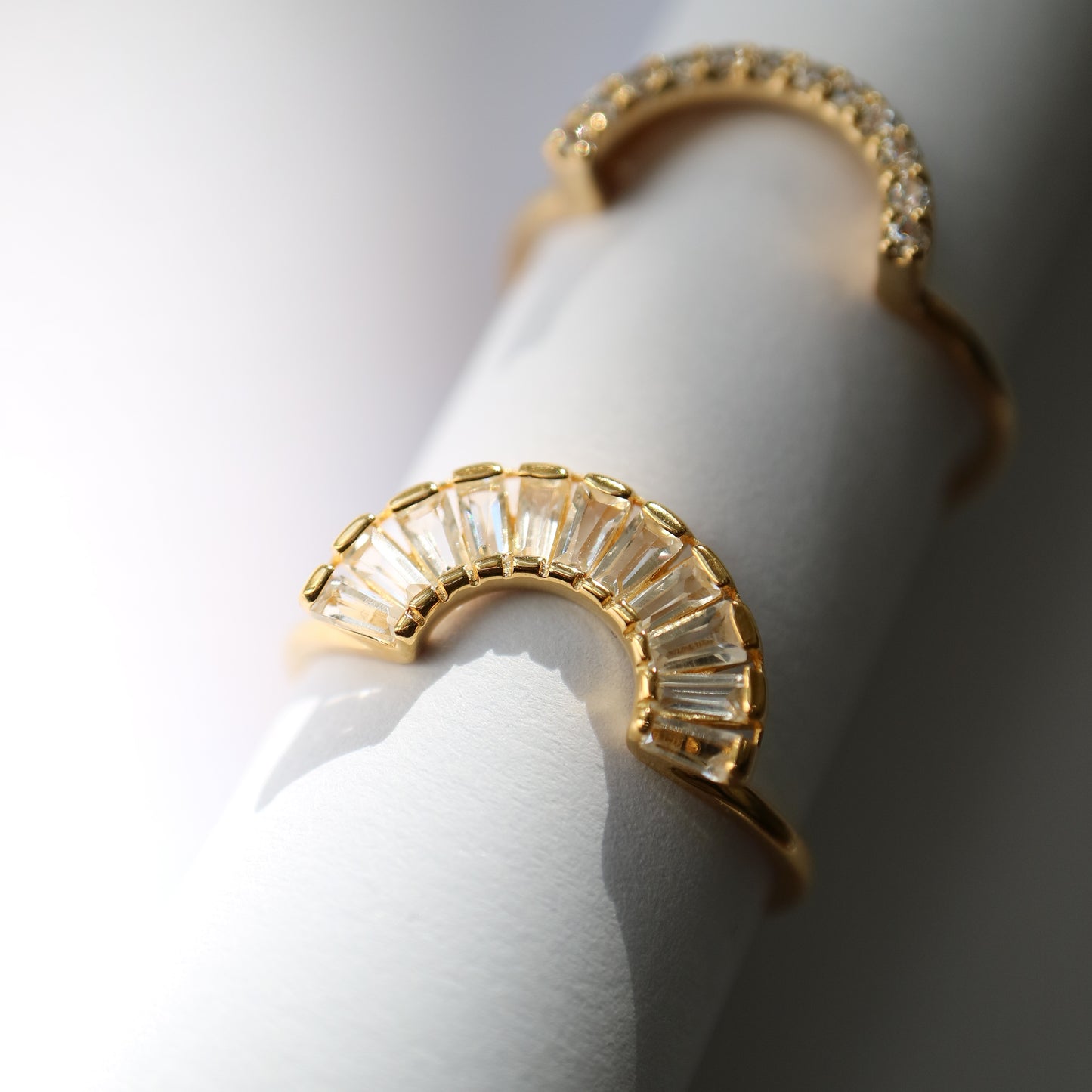 White Topaz Halo Ring by La Kaiser Jewelry