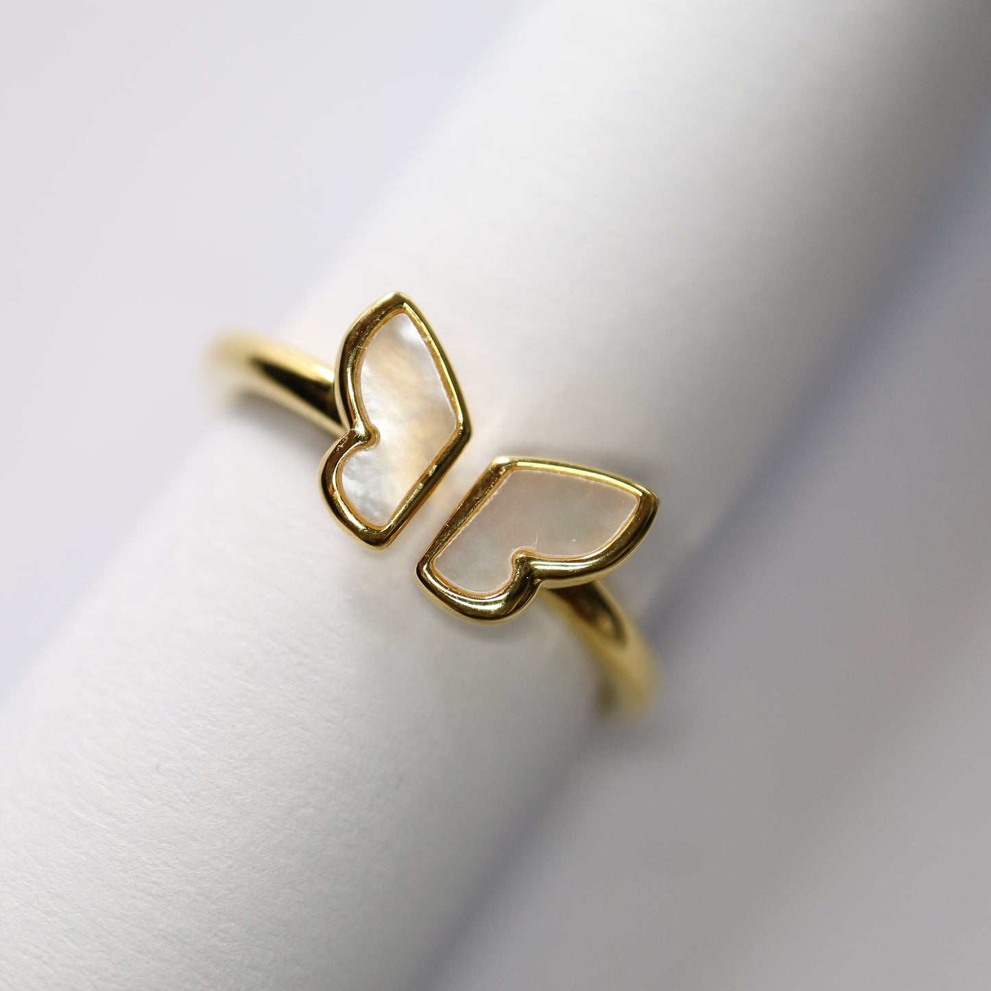 Mother of Pearl Butterfly Ring by La Kaiser Jewelry