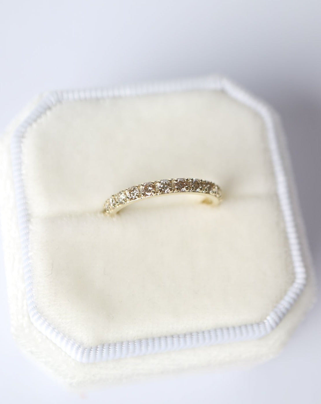 9kt gold Eternity Ring with Champagne Diamonds