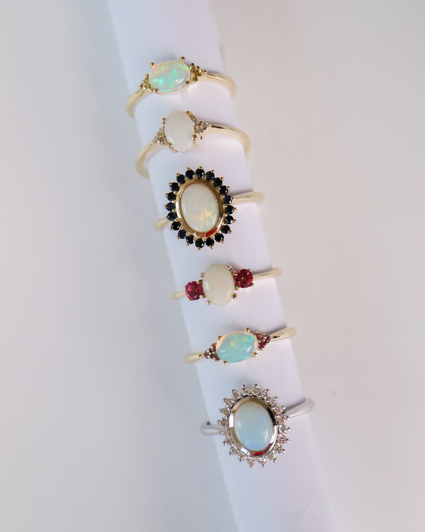 9kt Gold Opal and Sapphire Regal Ring