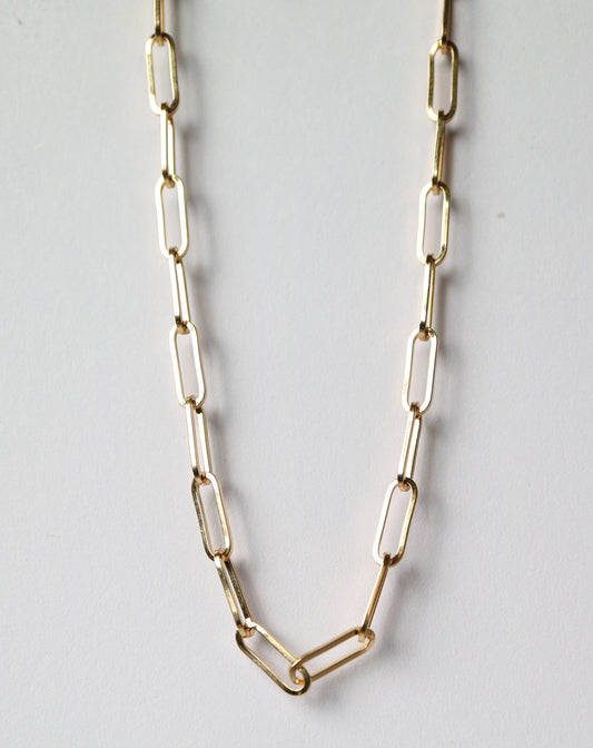 9ct gold Paperclip Necklace