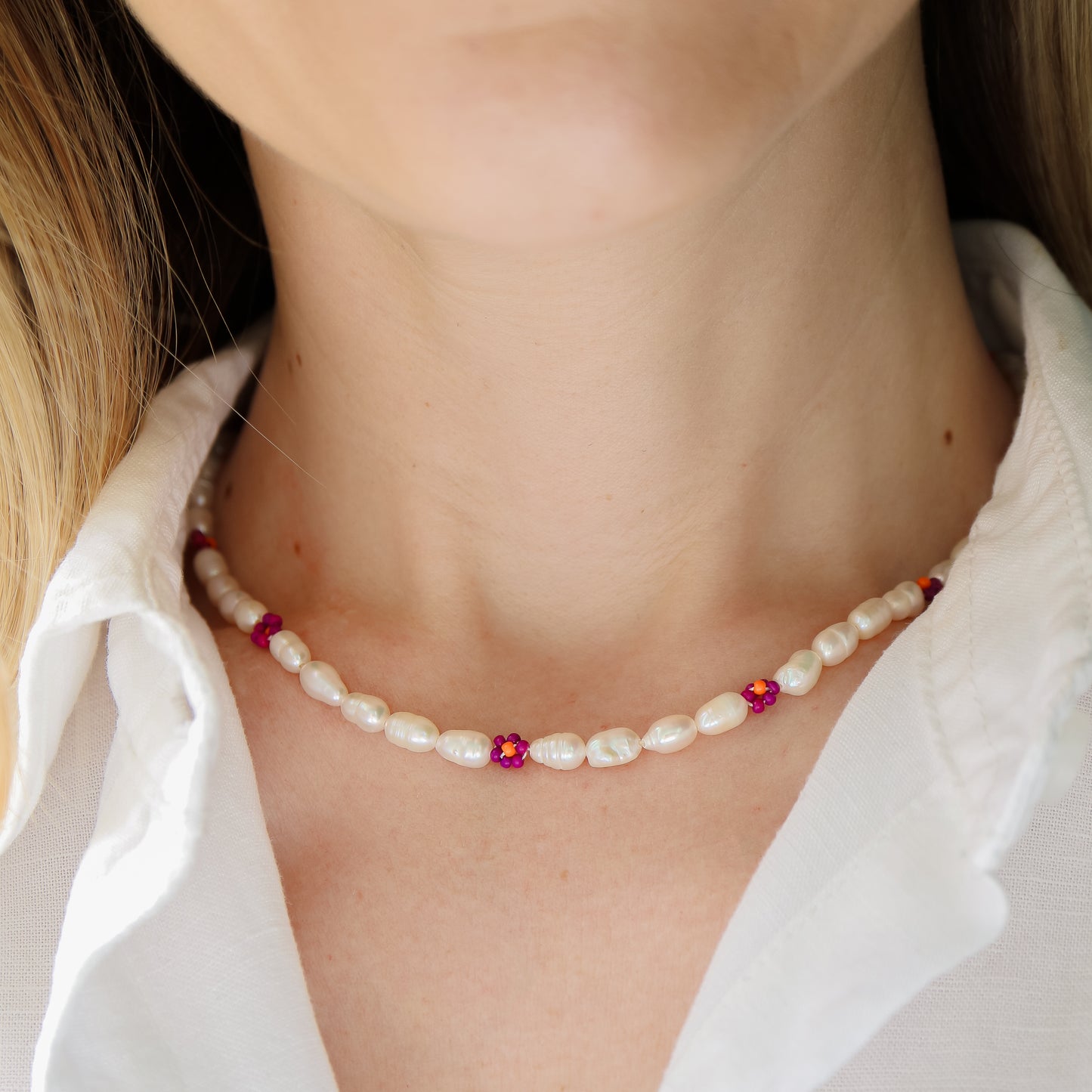 Pearl Fleurette Necklace