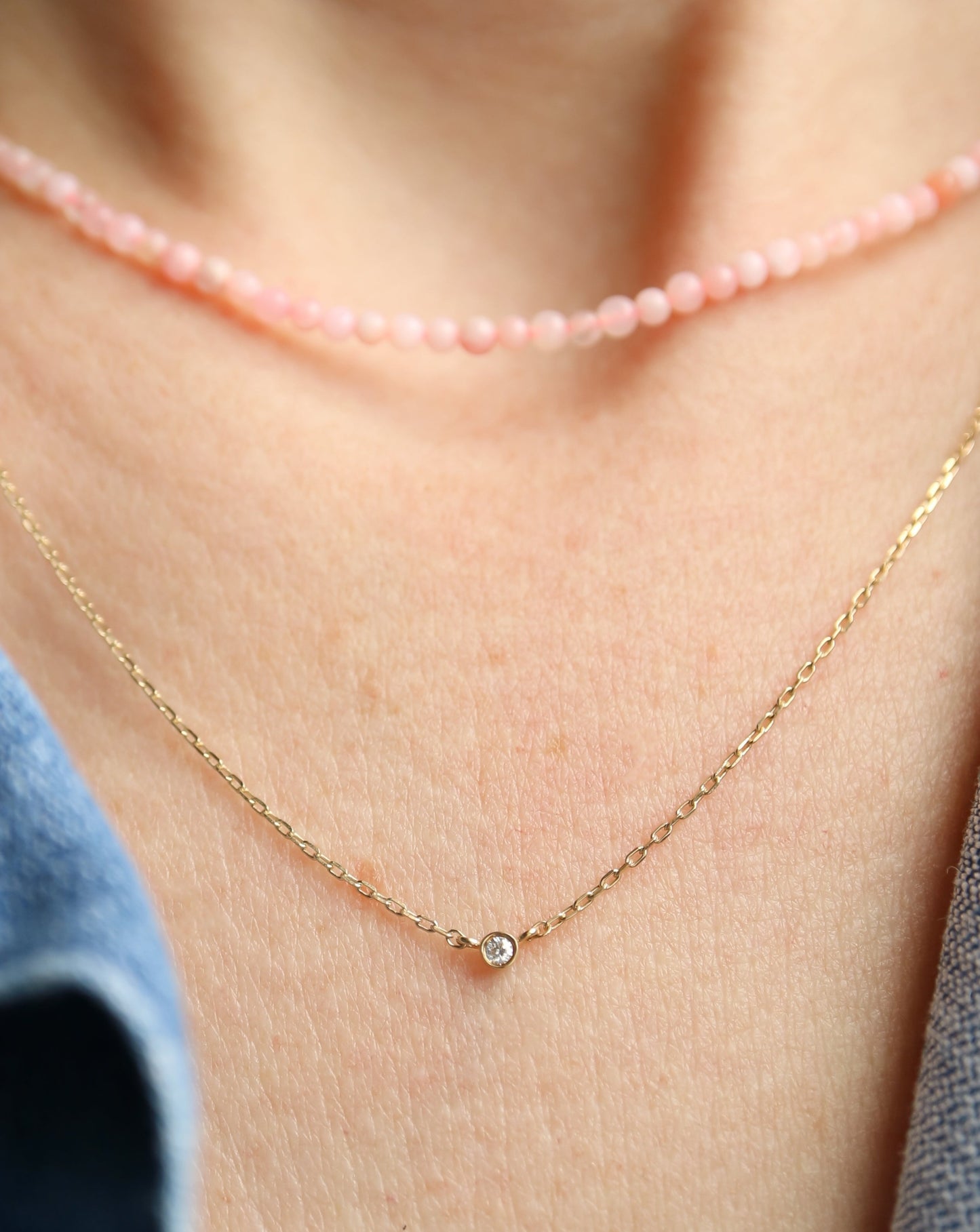 14kt Solo Diamond Pendant from La Kaiser Jewellery brand