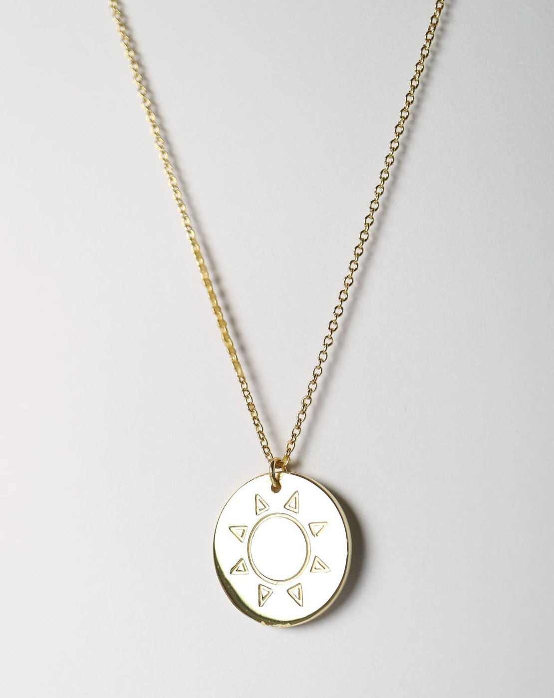 Soleil Medallion Necklace in gold