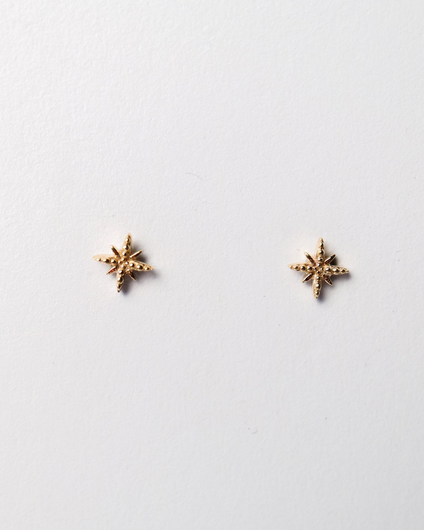 9ct gold star stud earrings