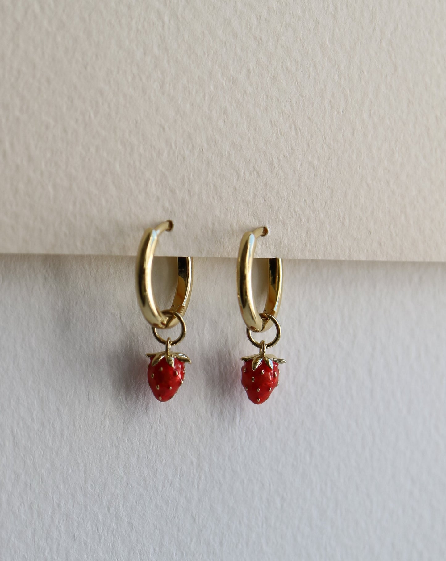 Strawberry charms for earrings