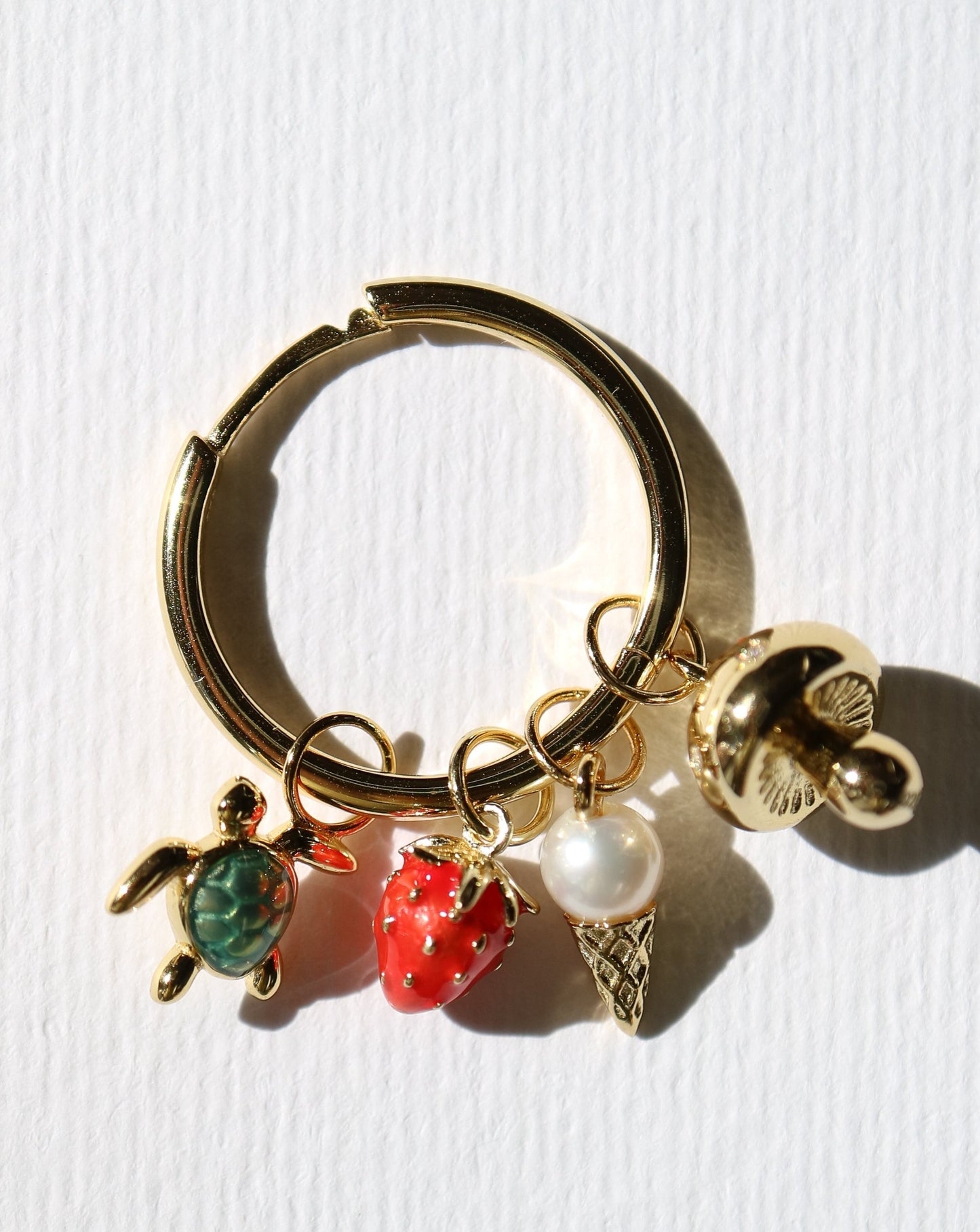 Strawberry charms for earrings