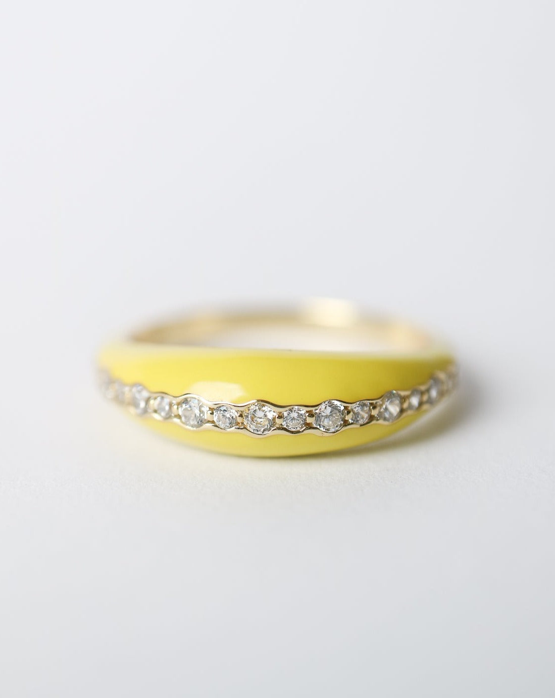 Summer enamel rings gold