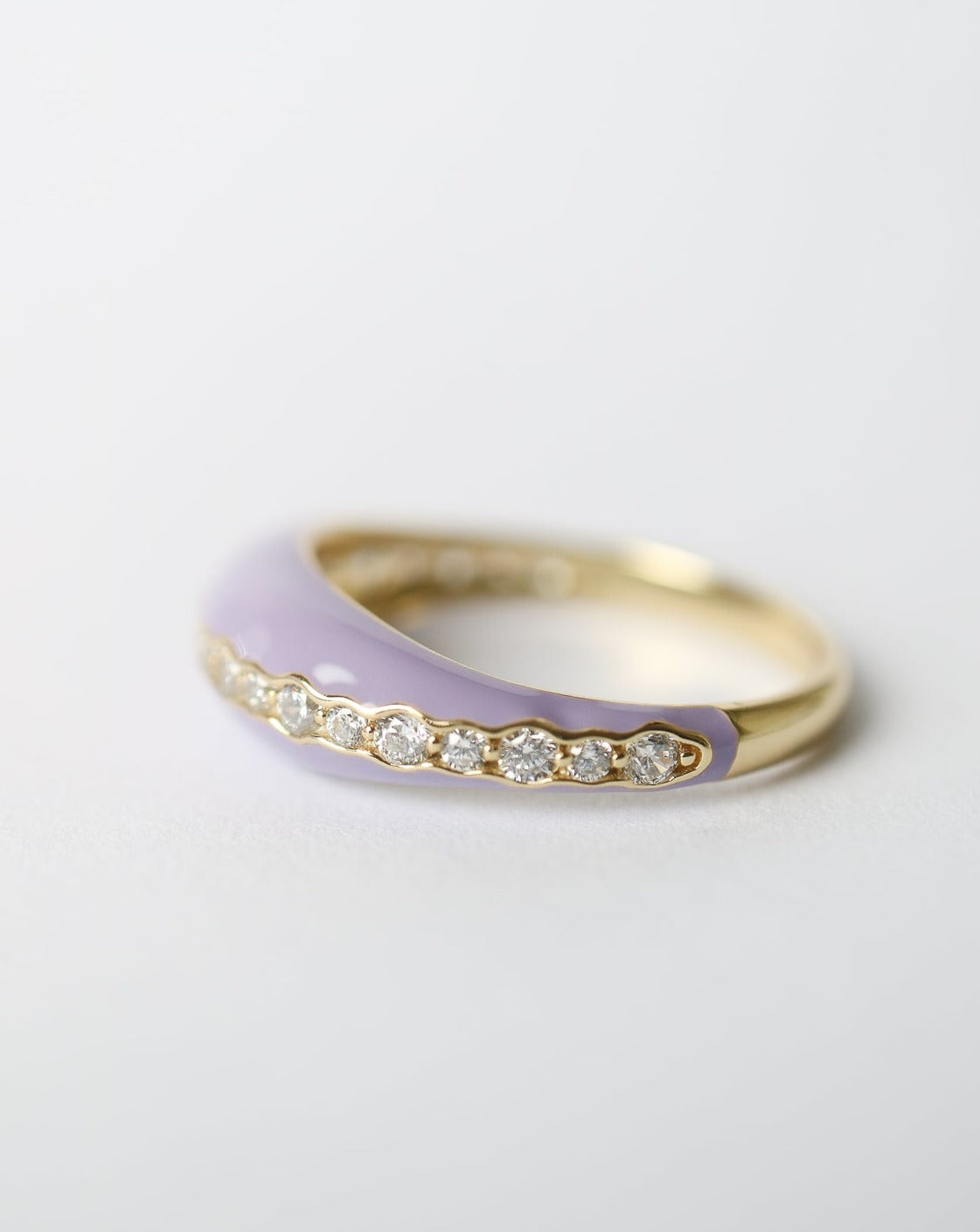 Summer enamel rings gold