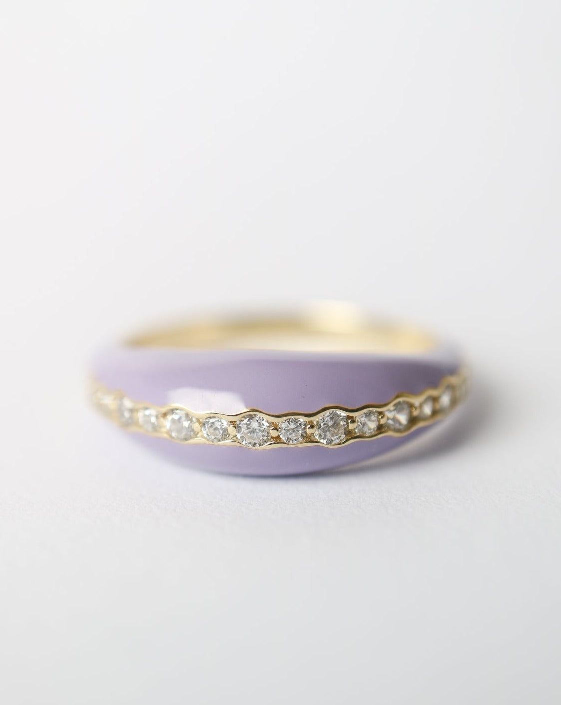Summer enamel rings gold