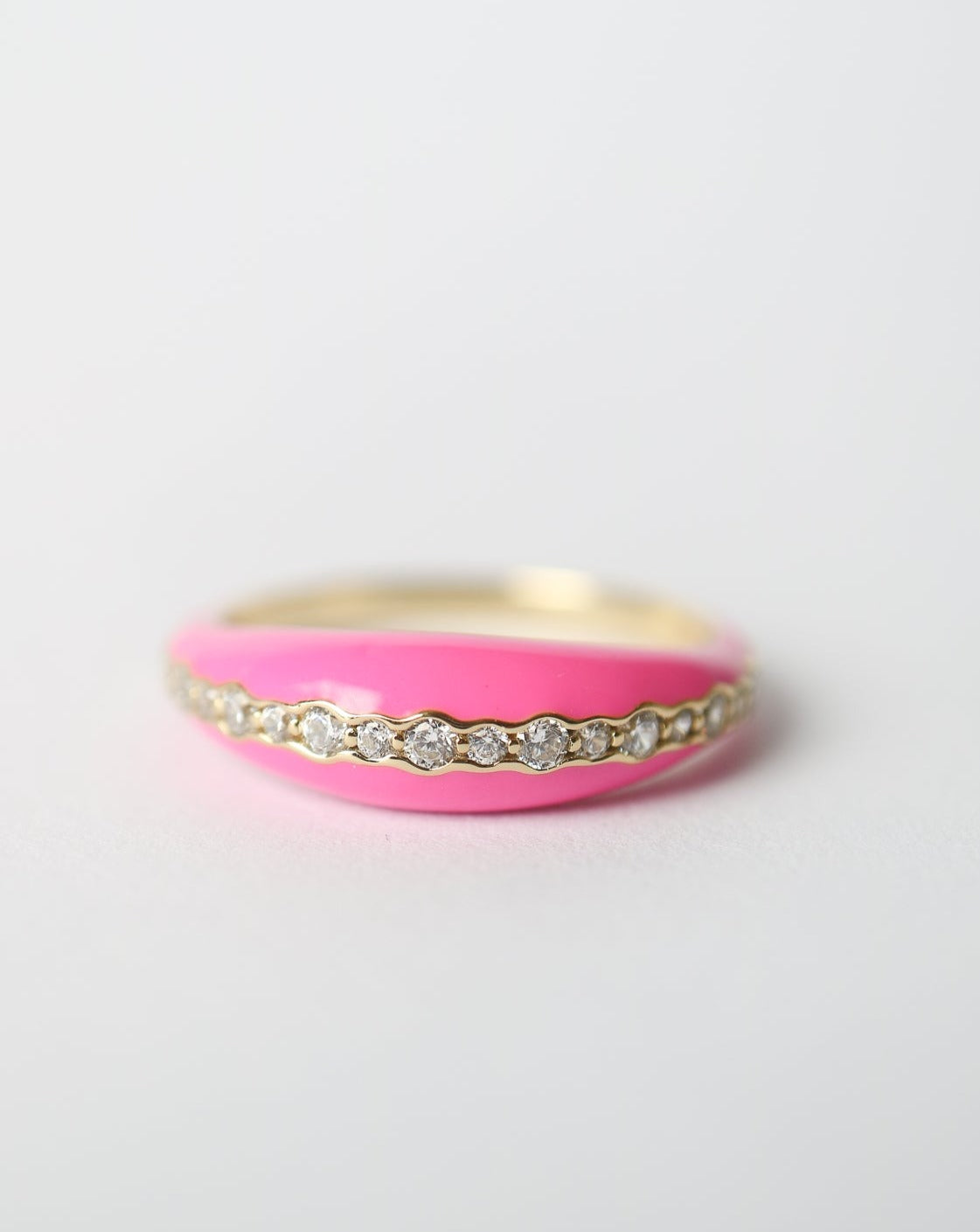 Summer enamel rings gold