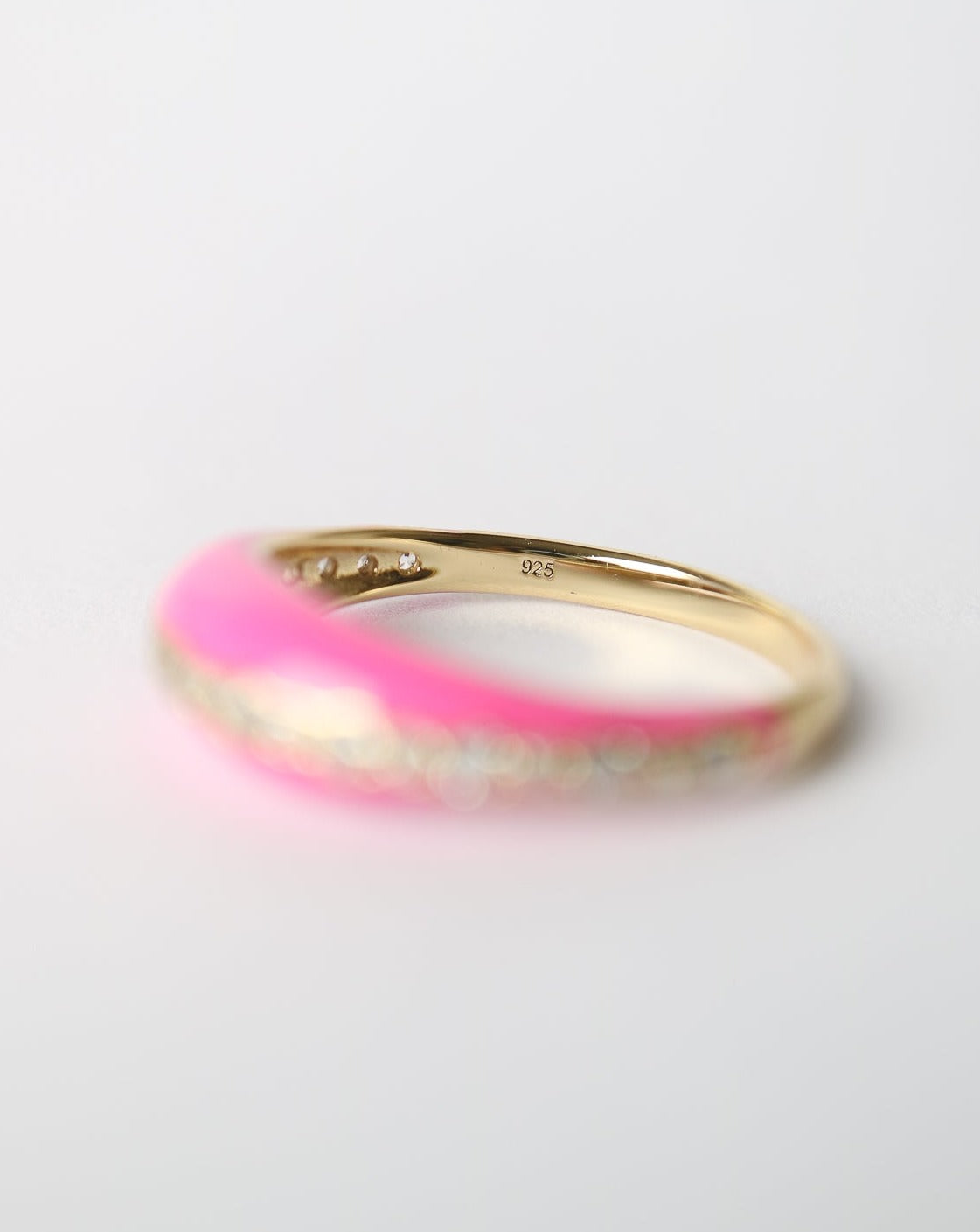 Summer enamel rings gold