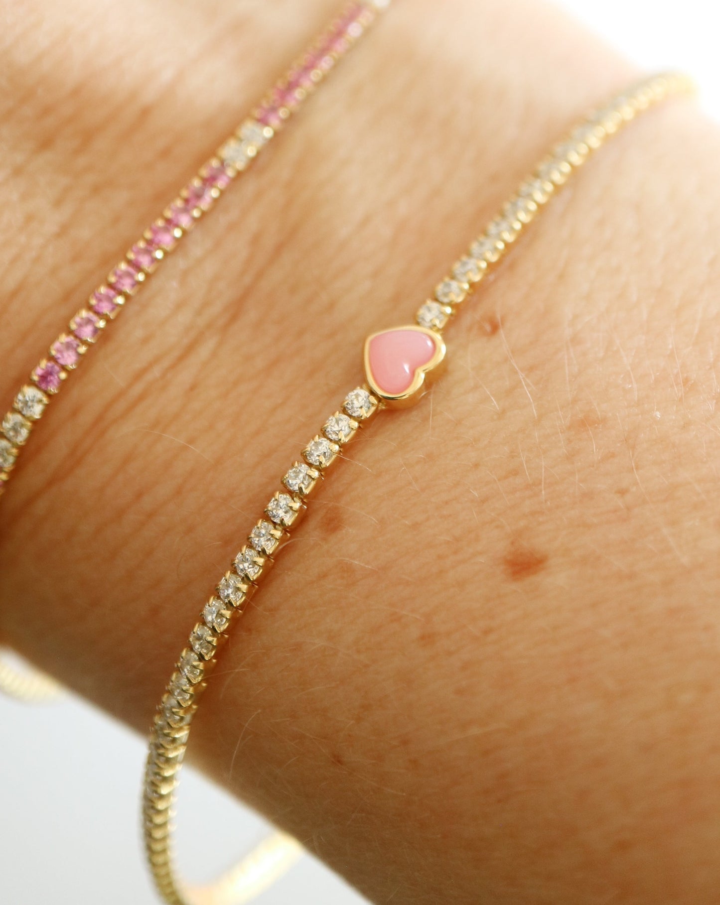 Tennis Bracelet on female arm