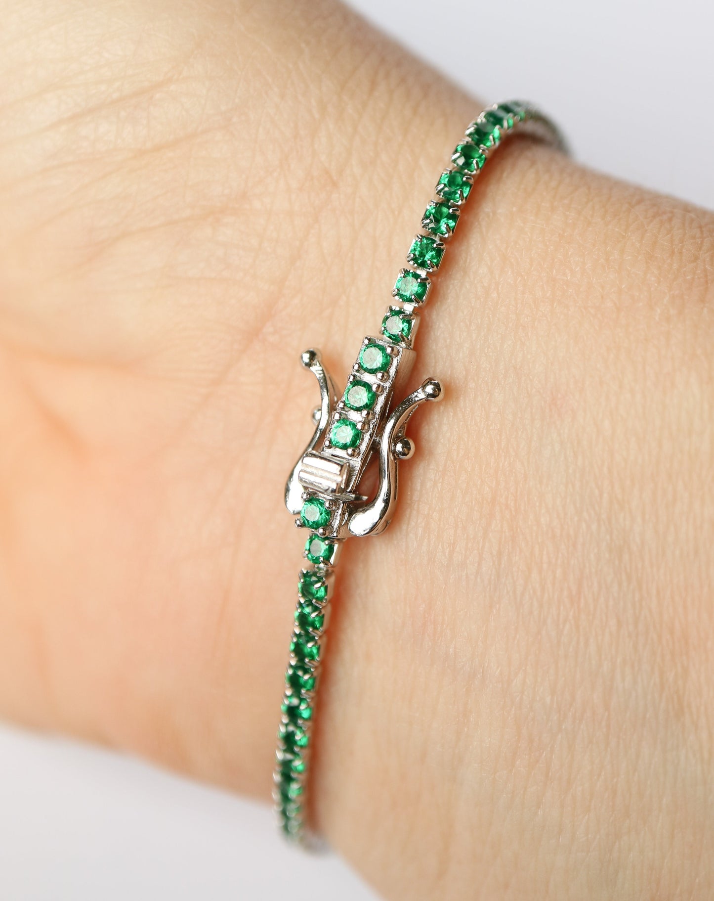 Skinny Tennis Bracelets multi coloured in sterling silver