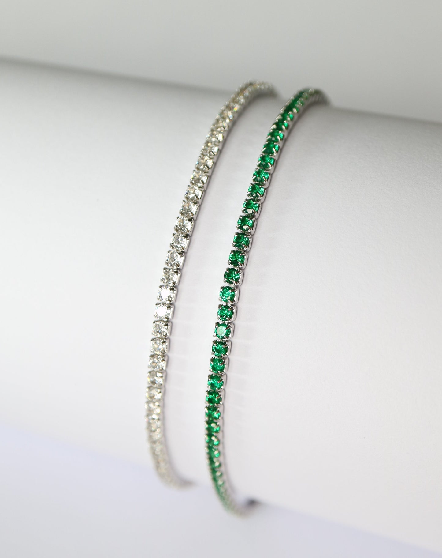 Skinny Tennis Bracelets multi coloured in sterling silver