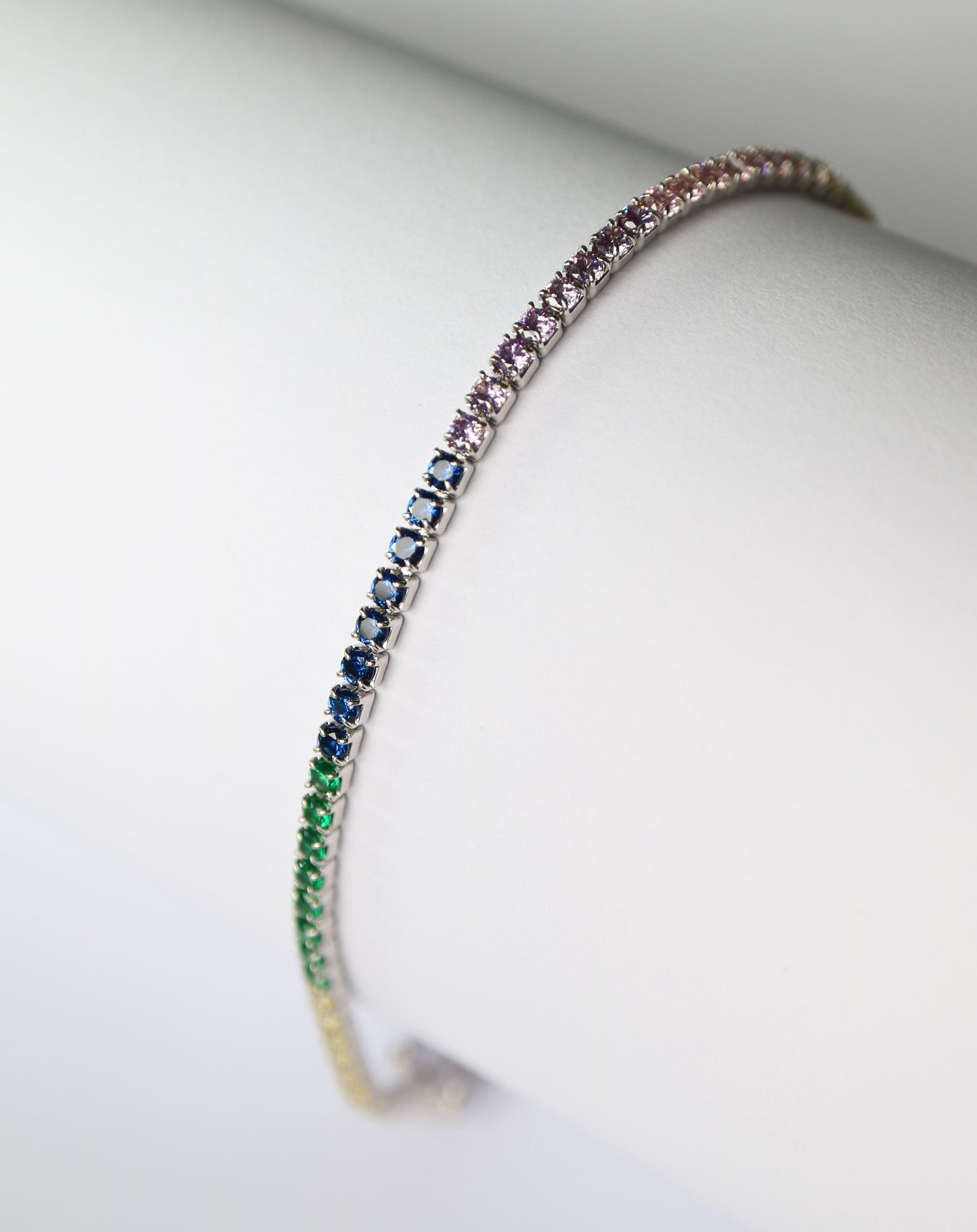 Multicolour Tennis Bracelet in silver