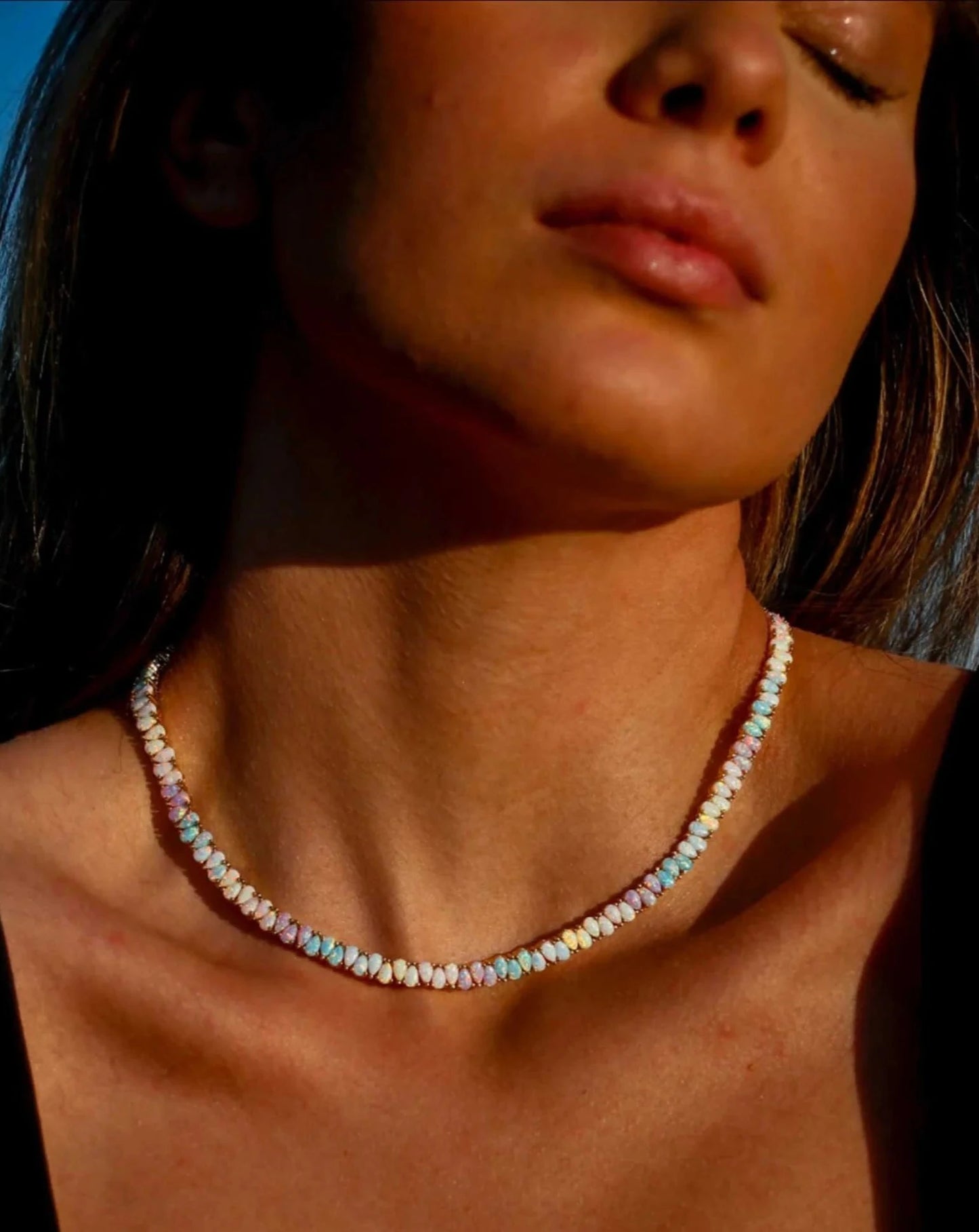 Dancing Opal Dreams Tennis Necklace from La Kaiser