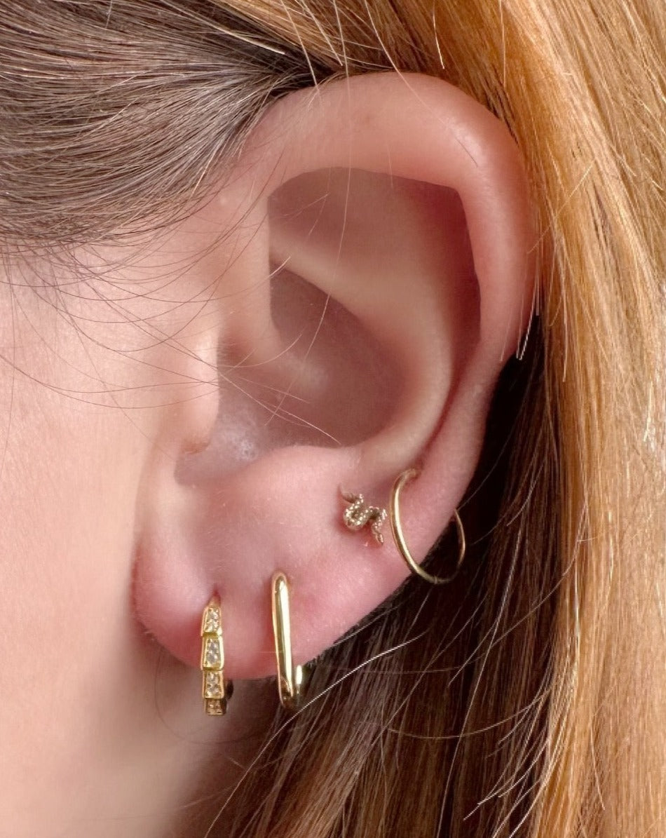 Capsule Huggie Earrings