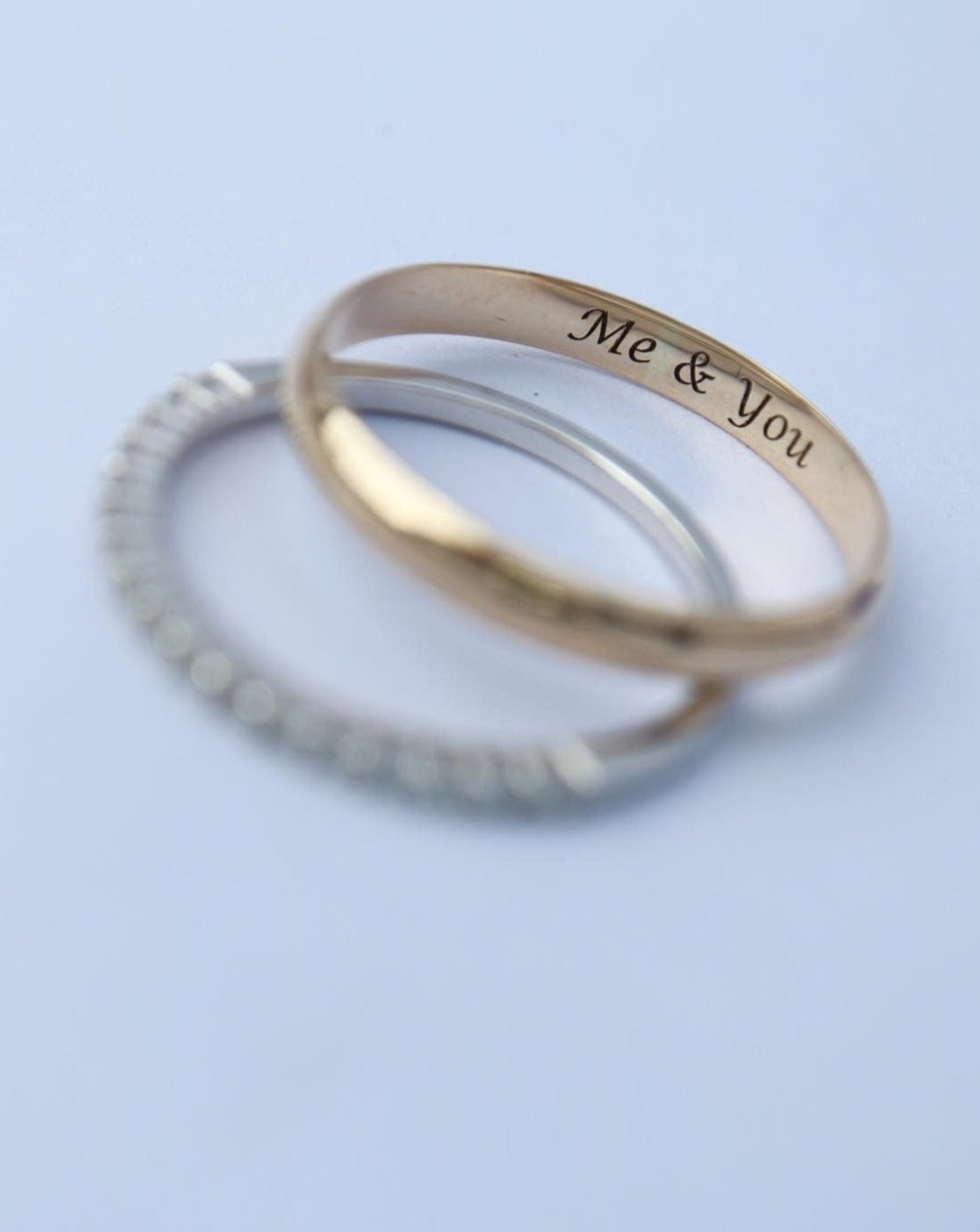 Men's wedding ring in rose gold