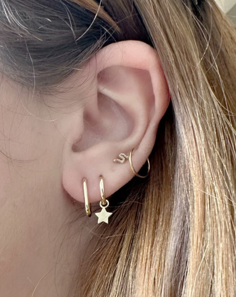 9ct gold Capsule Huggie Earrings by Collective & Co Jewellery Brand South Africa