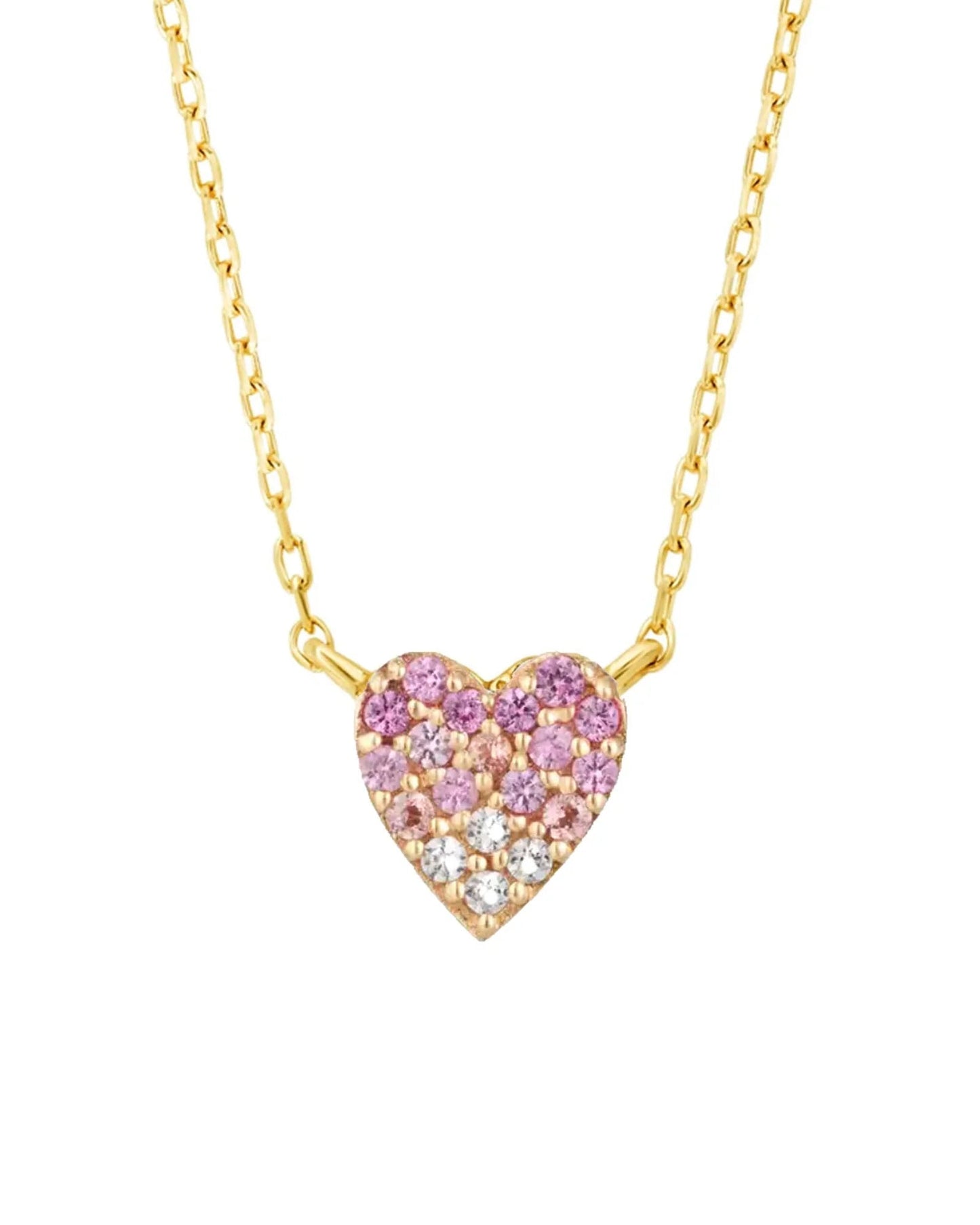 La Kaiser pink sapphire heart necklace