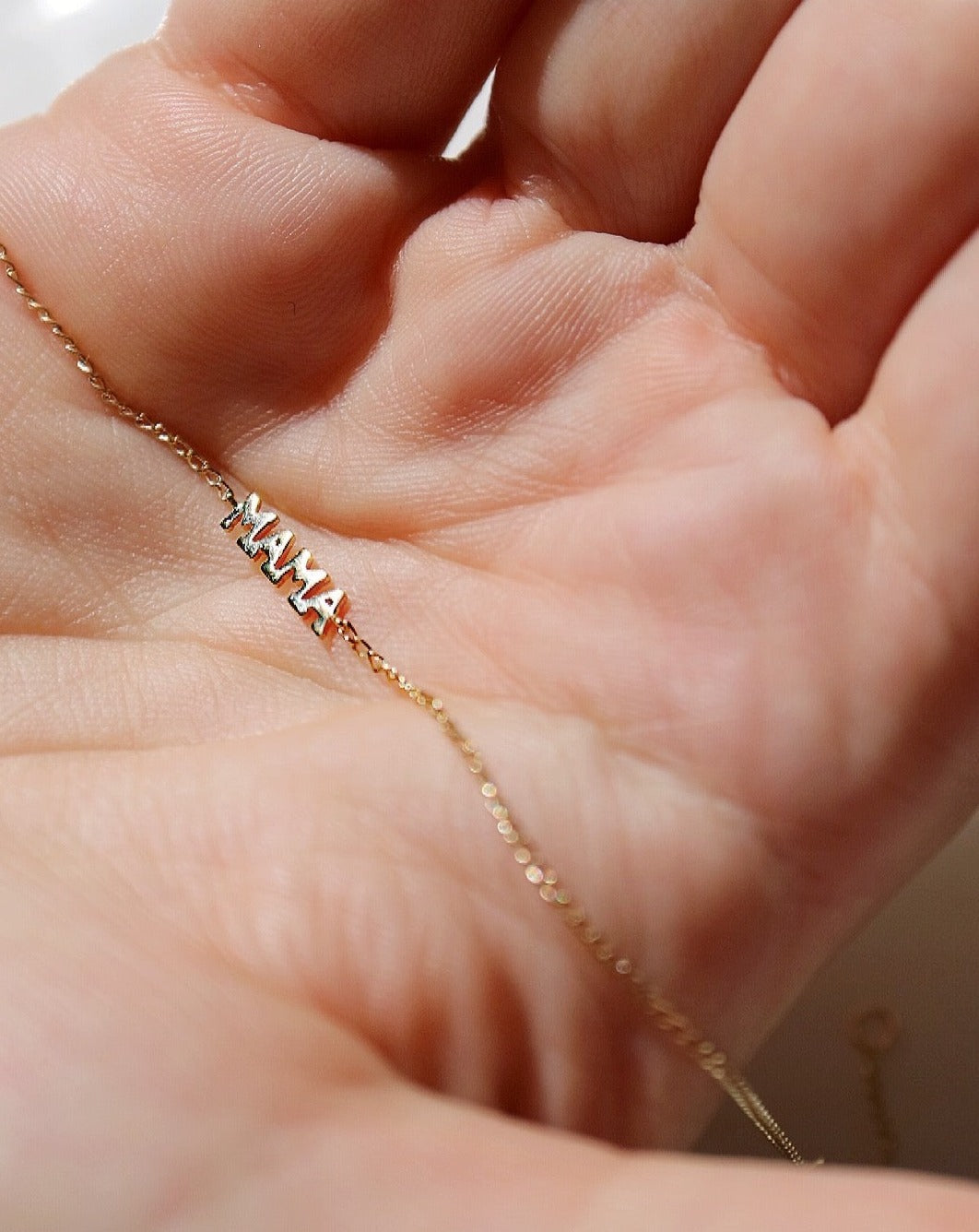Solid 14kt gold Mama bracelet by Collective & Co Jewellery