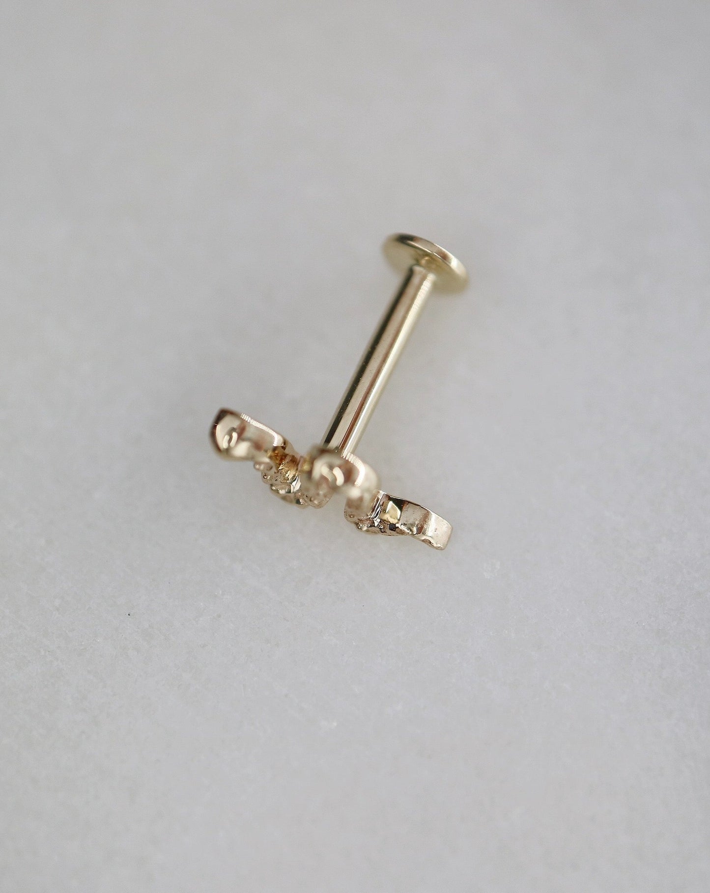 14kt gold Serpent Snake Conch Stud by Collective and Co Jewellery