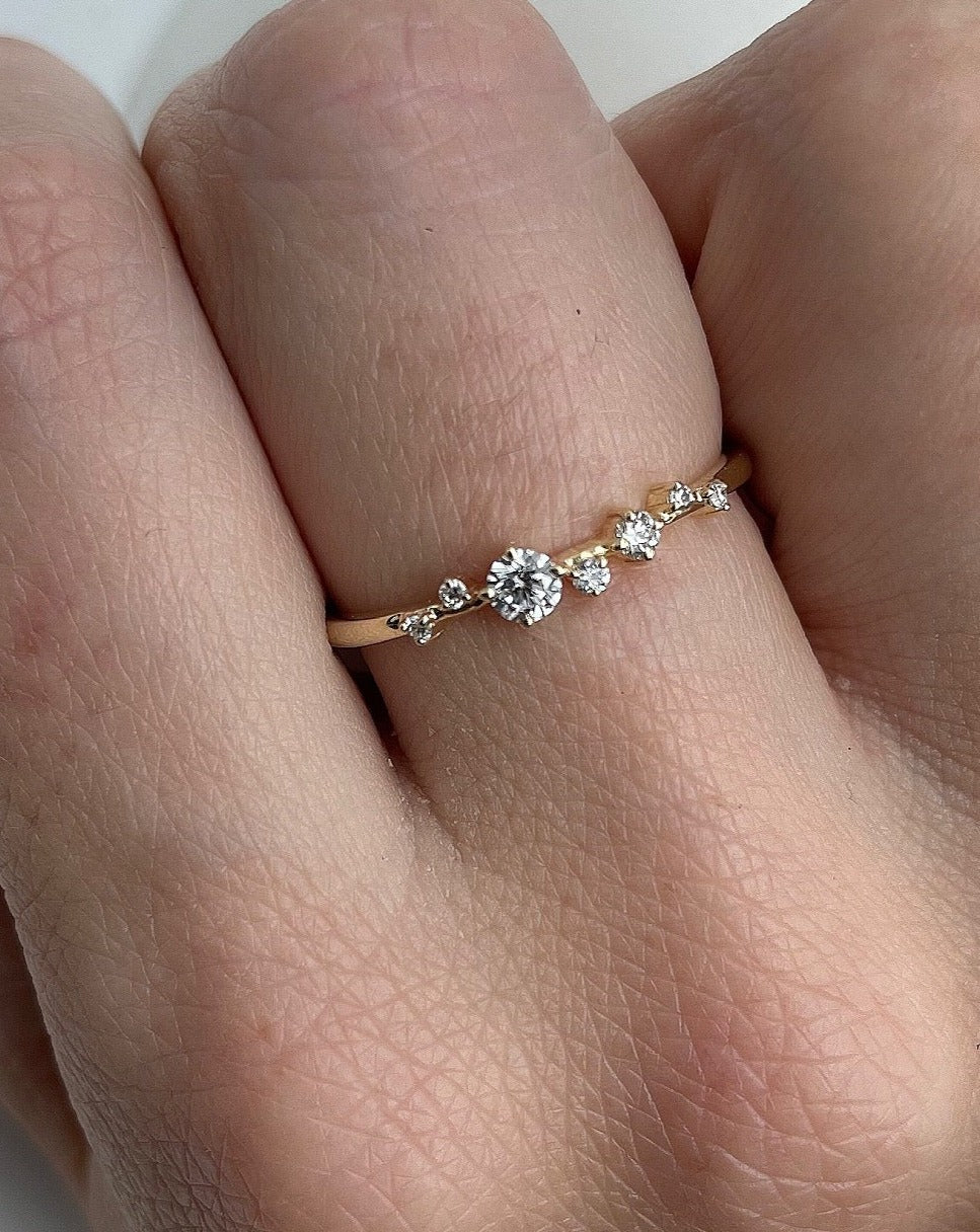 9kt gold Constellation Ring by Smith Jewellery