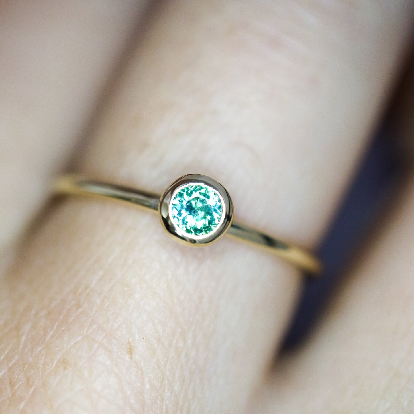 9ct stacking rings with colourful gems