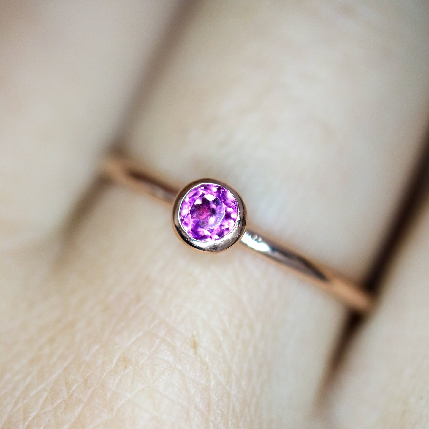 9ct stacking rings with colourful gems