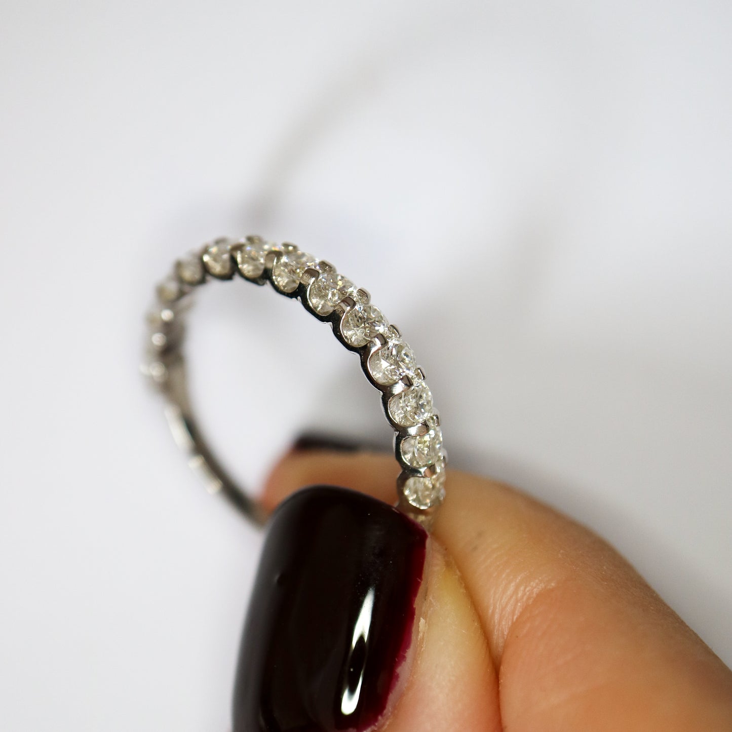 9ct gold Scalloped Diamond Eternity Ring
