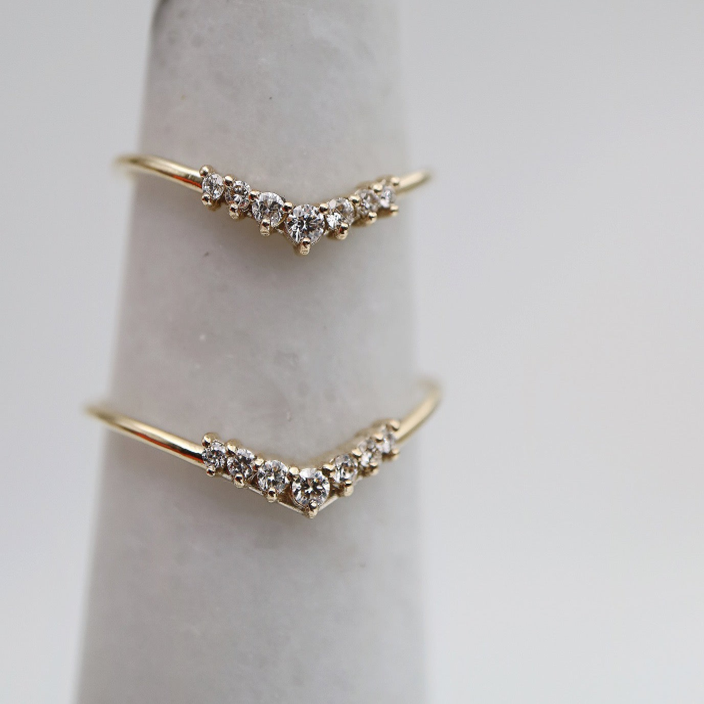 9ct gold and diamond Wish rings