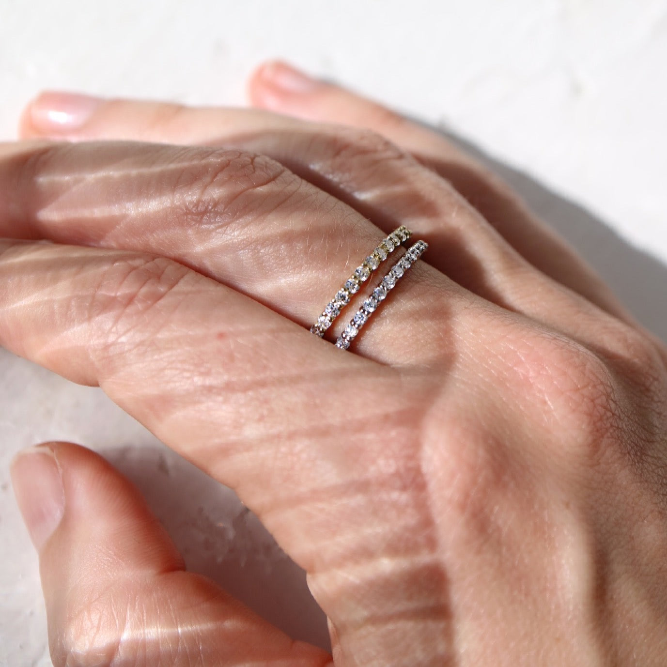 Gold eternity rings for women