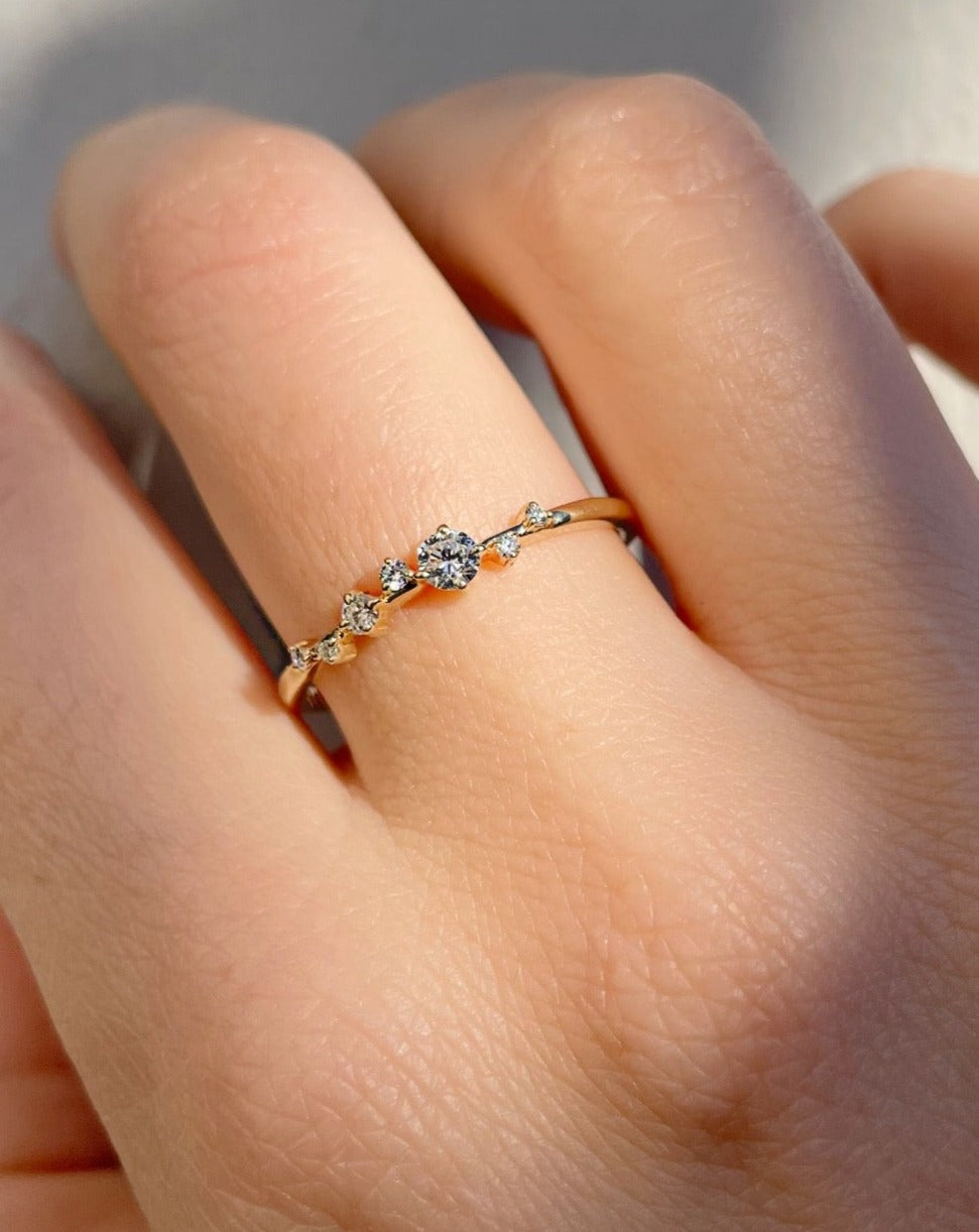 9kt gold Constellation Ring by Smith Jewellery