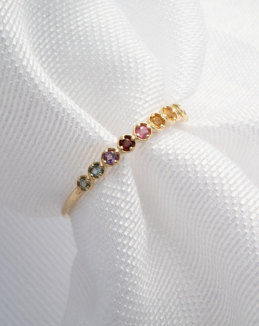 9kt gold Rainbow Ring