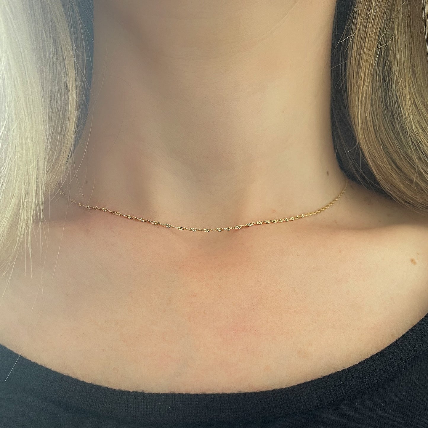 9kt gold Singapore Chain